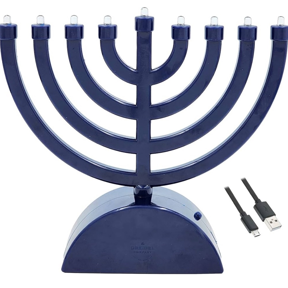 Blue USB-Powered Menorah